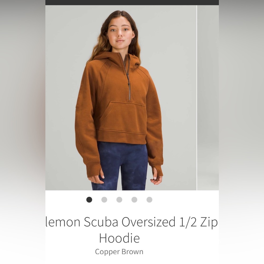 Lululemon Scuba Oversized Half-Zip Hoodie
Date Brown